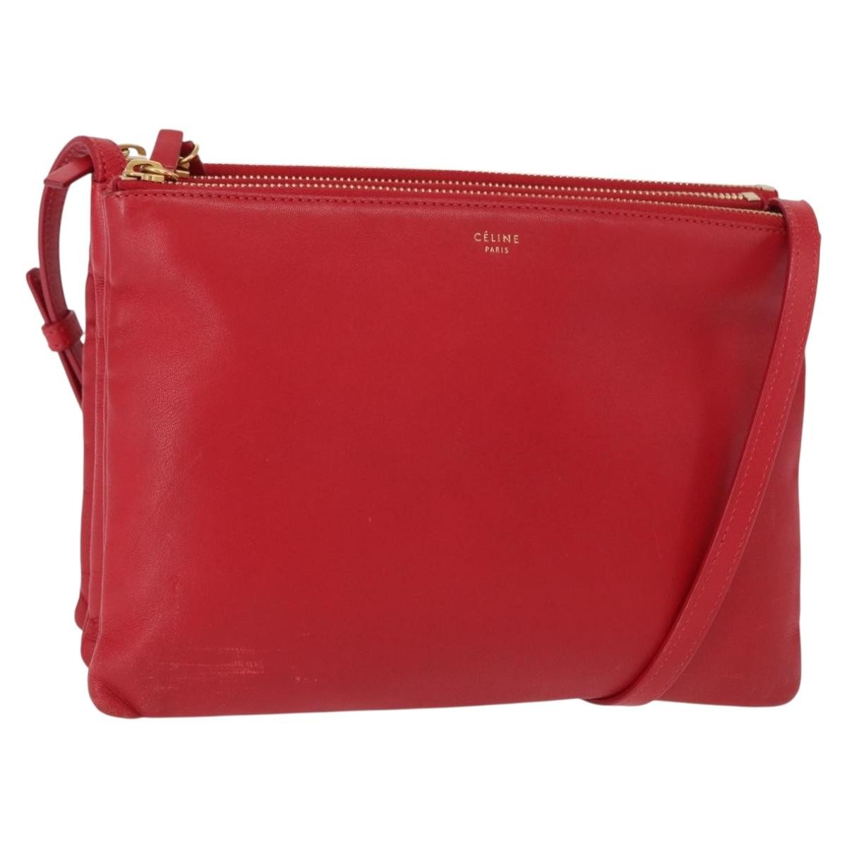 Celine Trio Crossbody Bag Leather Small
