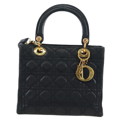Christian Dior Lady Dior Cannage Quilt Lambskin Medium