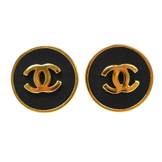 Chanel CC Round Stud Metal and Enamel Product Image