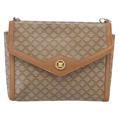 Celine Vintage Macadam Shoulder Bag Canvas and Leather Product Image