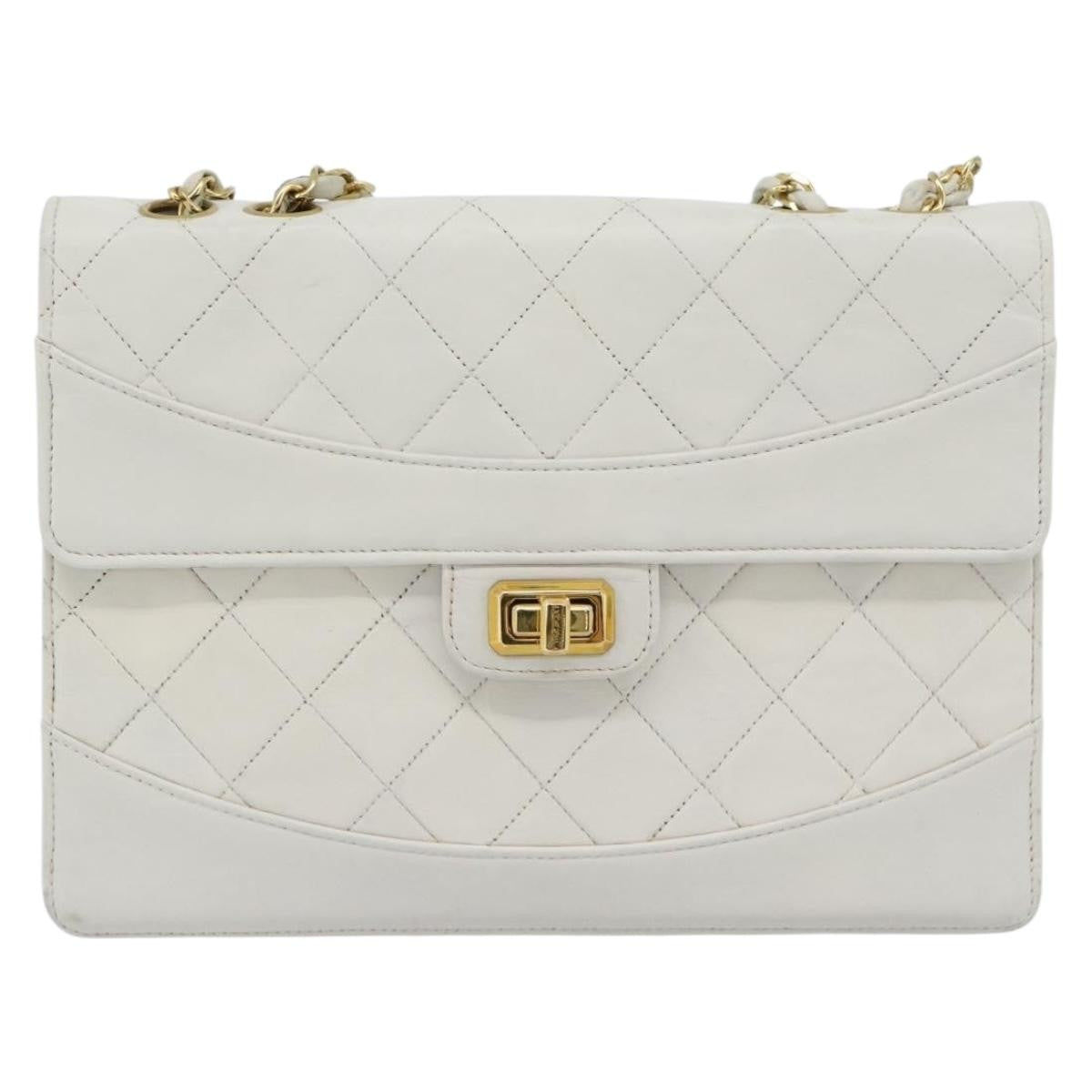 Chanel Vintage Mademoiselle Lock Trapezoid Flap Bag Quilted Lambskin Medium