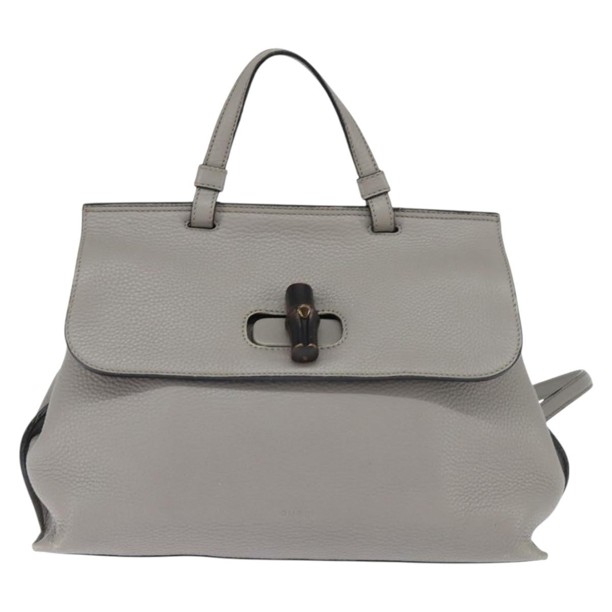 Gucci Bamboo Daily Top Handle Bag Leather Medium