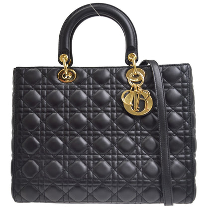 Christian Dior Vintage Lady Dior Cannage Quilt Lambskin Large