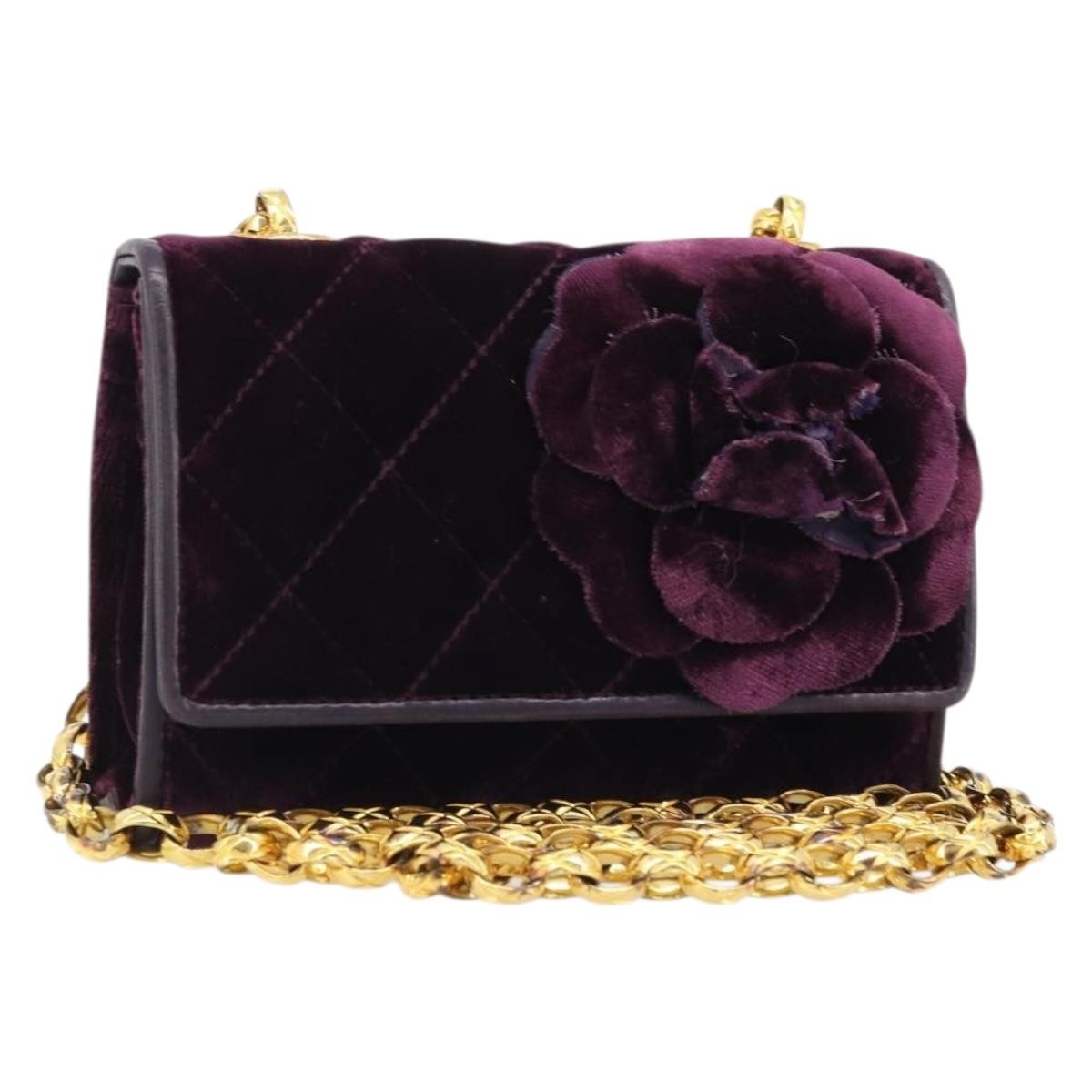 Chanel Wallet on Chain Quilted Velvet Product Image
