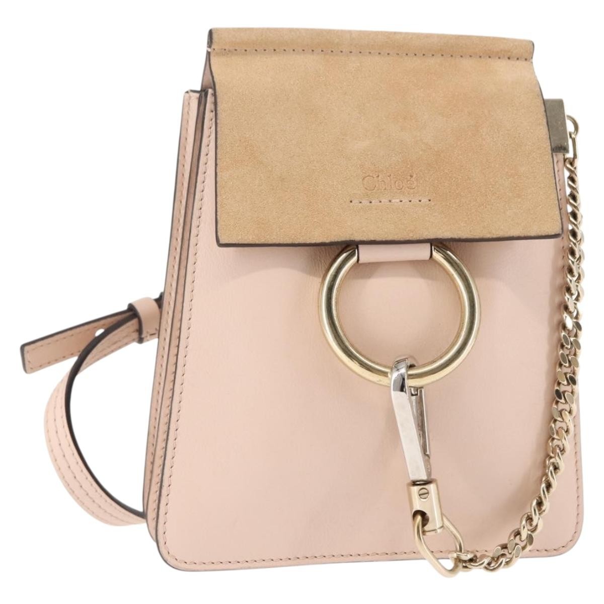 Chloe Faye Bracelet Crossbody Bag Leather and Suede Mini
