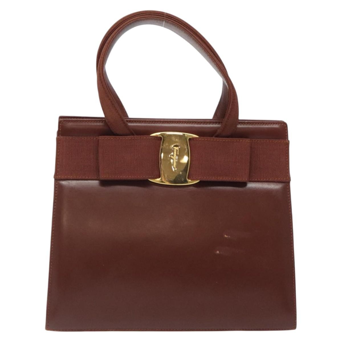 Salvatore Ferragamo Convertible Vara Bow Tote Leather Small