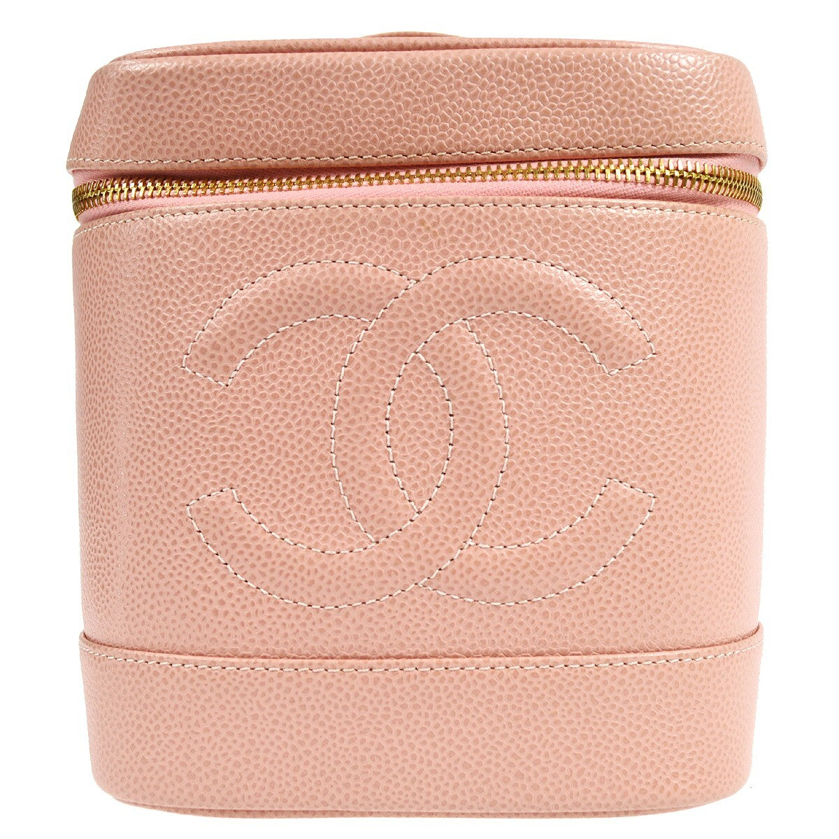 Chanel Vintage Timeless Cosmetic Case Caviar Small