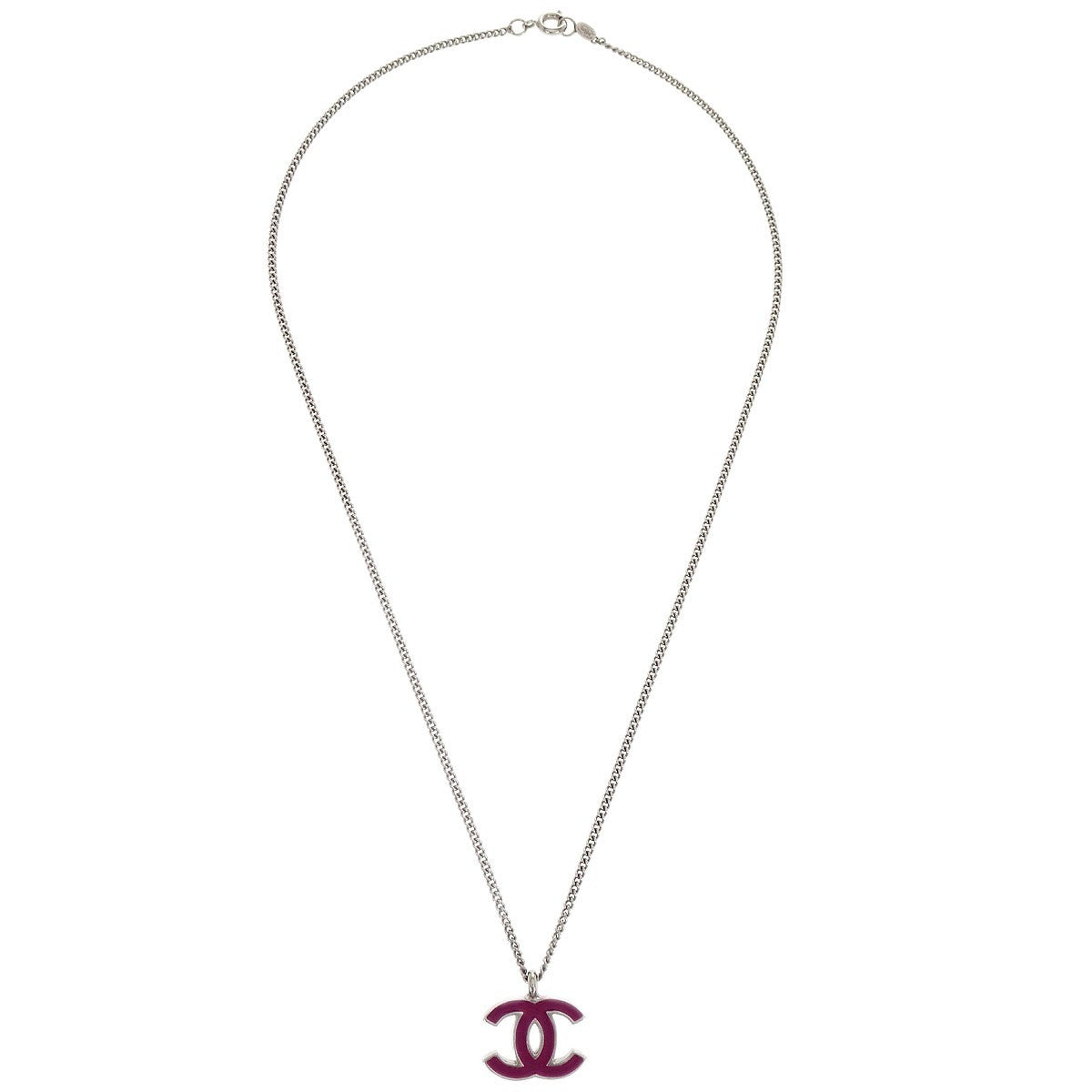 Chanel CC Logo Pendant Necklace Metal Product Image