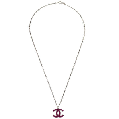 Chanel CC Logo Pendant Necklace Metal Product Image