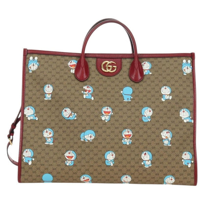 Gucci Doraemon Tote Printed Mini GG Coated Canvas Large