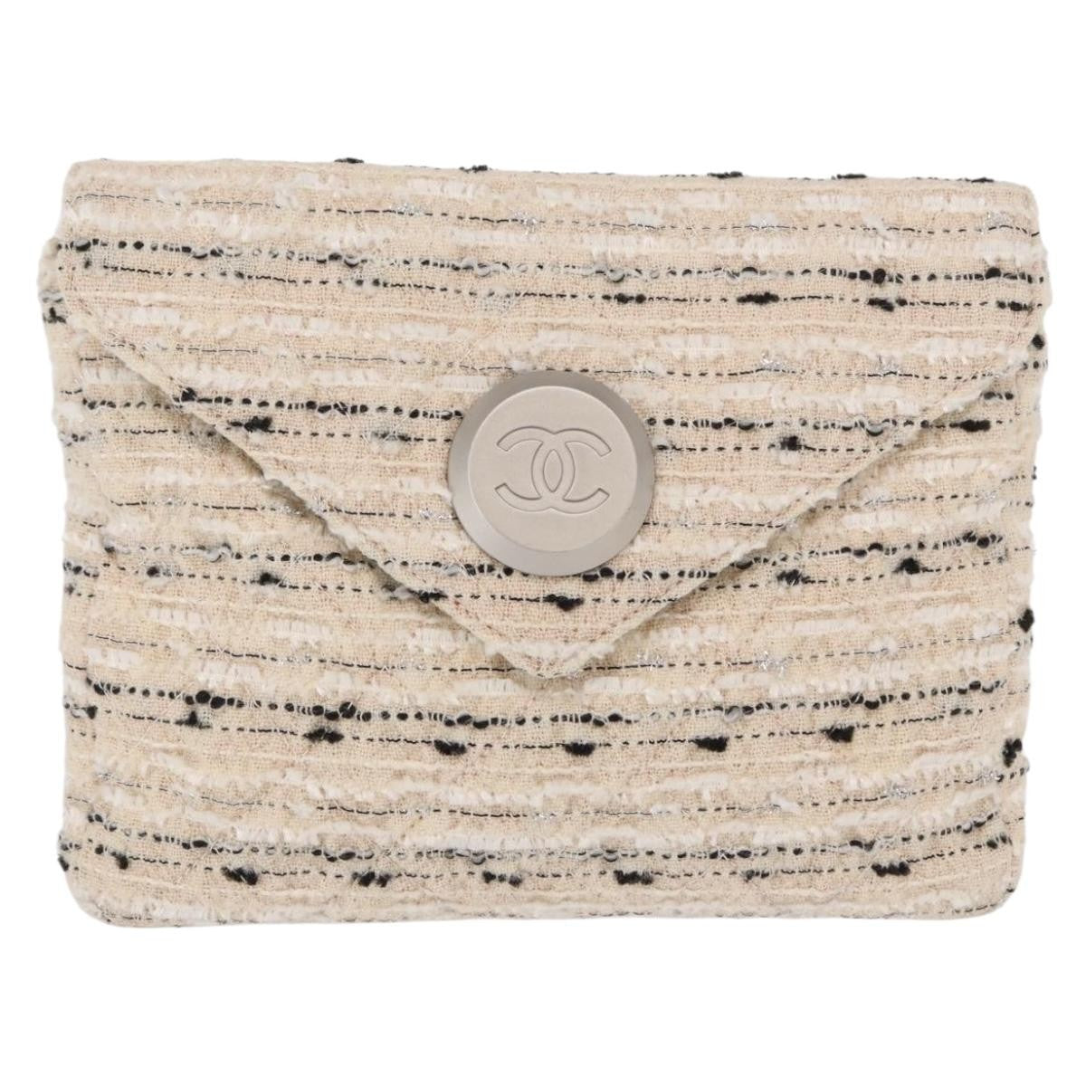 Chanel Vintage Envelope Chain Clutch Tweed Small