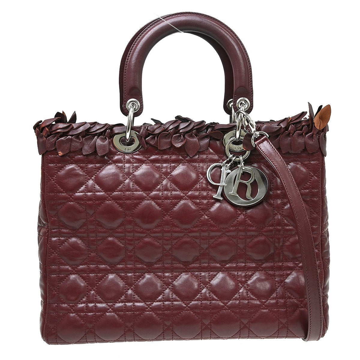 Christian Dior Lady Dior Cannage Quilt Lambskin with Crystal Detail Mini