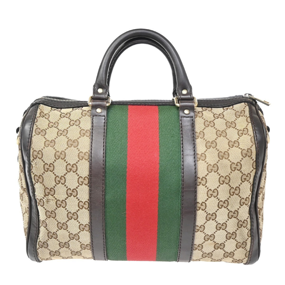 Gucci Vintage Web Boston Bag GG Canvas Medium