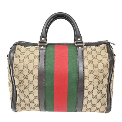 Gucci Vintage Web Boston Bag GG Canvas Medium