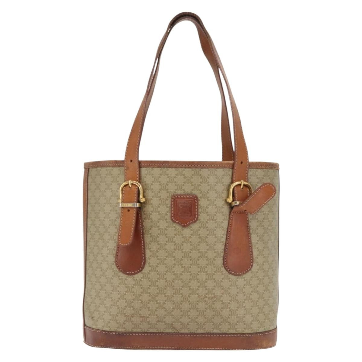 Celine Vintage Macadam Tote bag Canvas and Leather Product Image