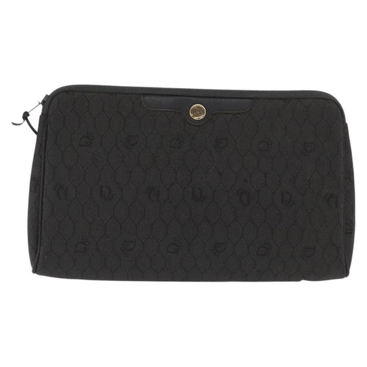 Christian Dior Vintage Honeycomb Zip Coated Canvas Medium