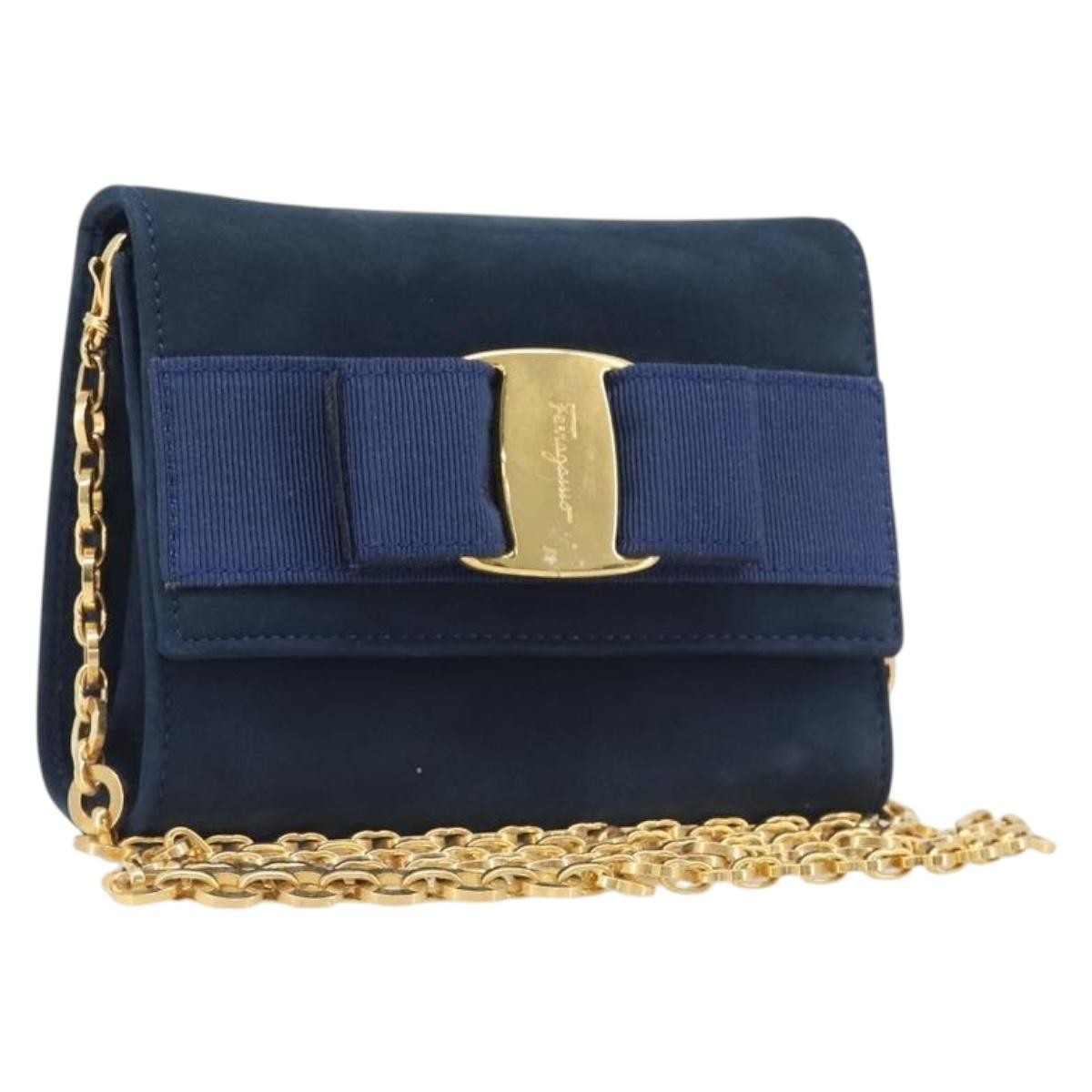Salvatore Ferragamo Ginny Chain Waist Suede Small