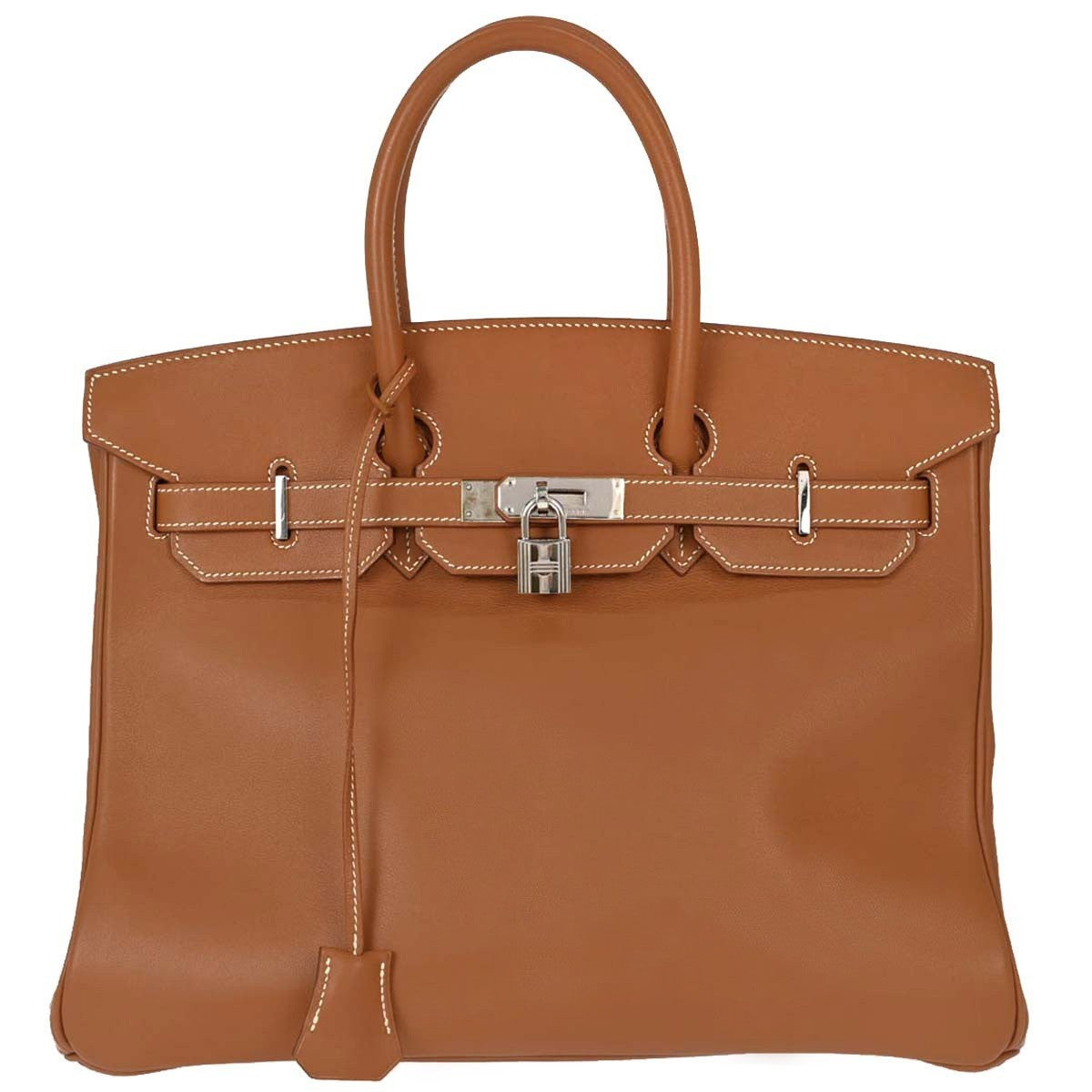 Hermes Birkin Brown Swift with Palladium Hardware 35