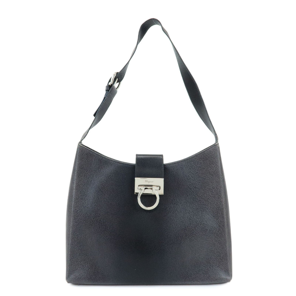Salvatore Ferragamo Gancio Flap Hobo Leather Medium
