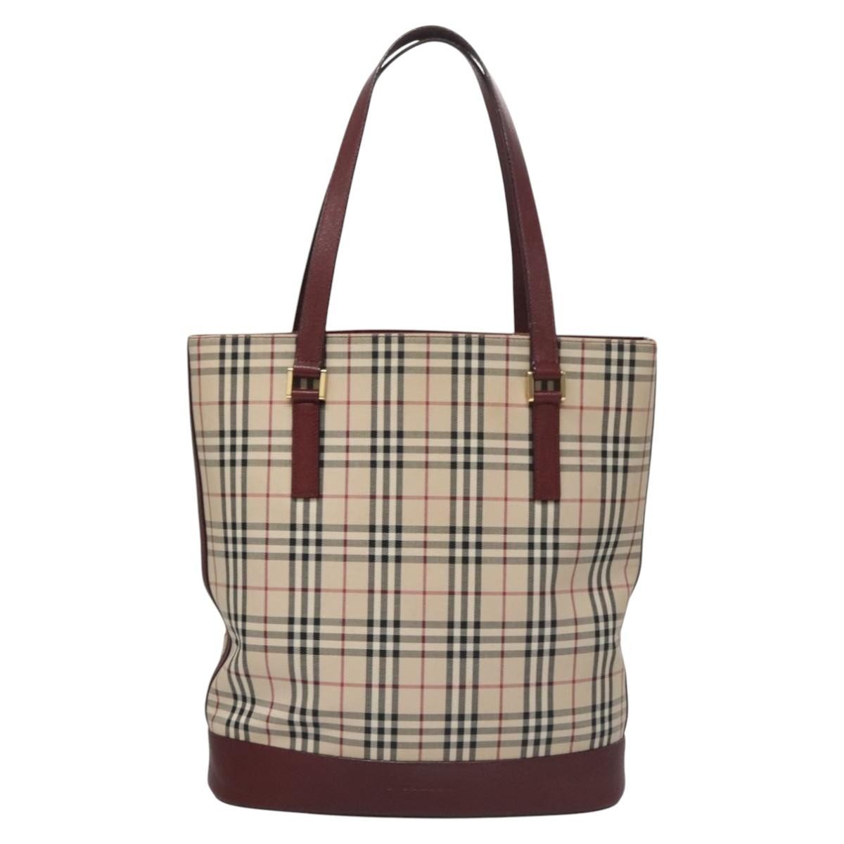 Burberry Nova Check Tote Canvas and Leather Product Image