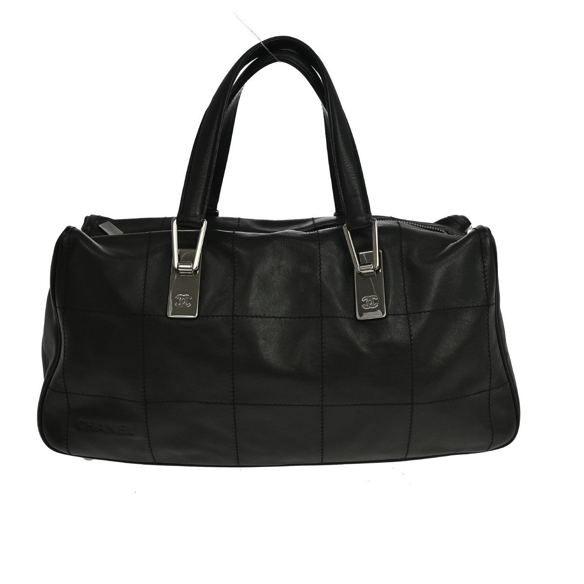 Chanel Square Stitch CC Boston Quilted Leather Large
