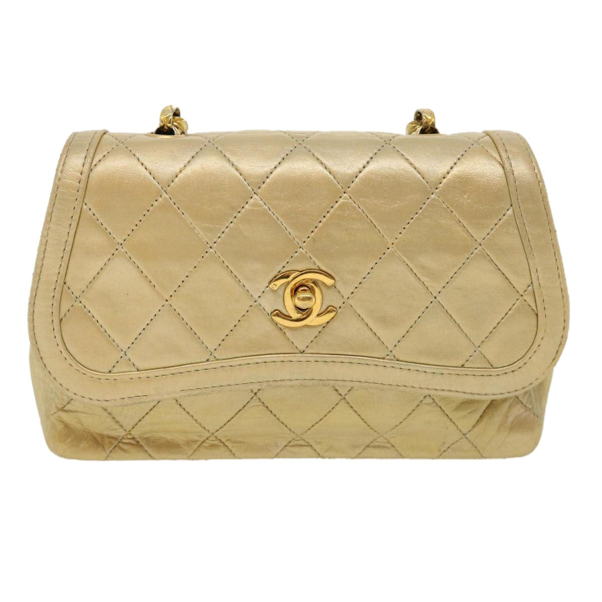 Chanel Vintage CC Chain Flap Quilted Lambskin Mini