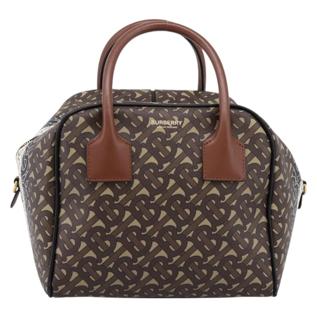 Burberry TB Half Cube Duffle Monogram Embossed Leather Product Image