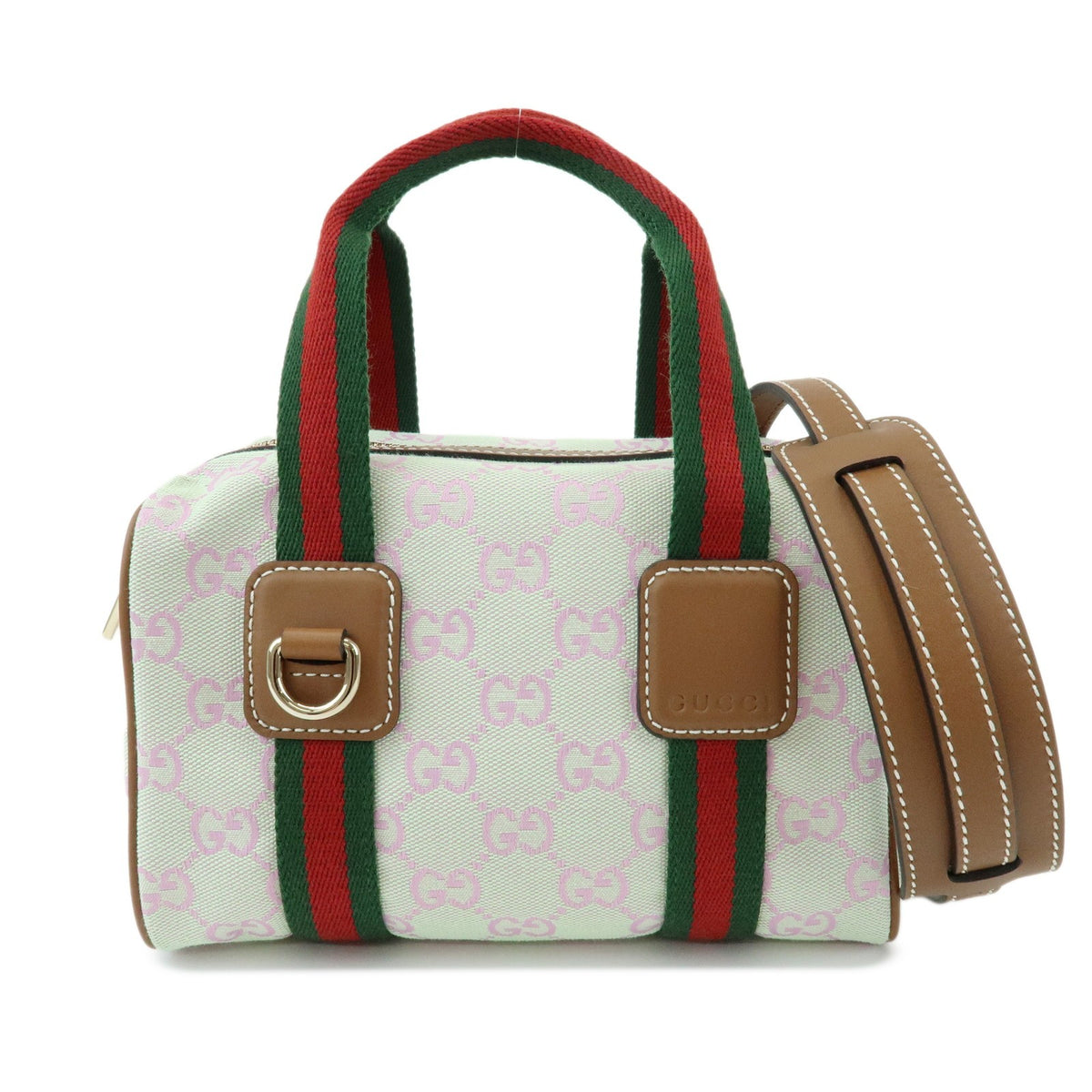 Gucci Web Boston GG Canvas Mini