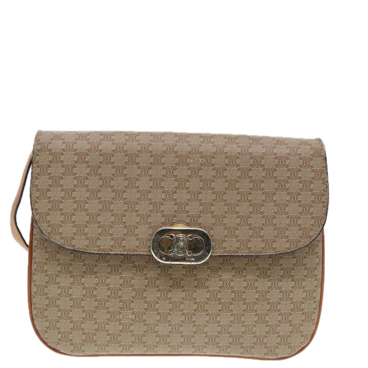 Celine Vintage Macadam Shoulder Bag Canvas and Leather Product Image
