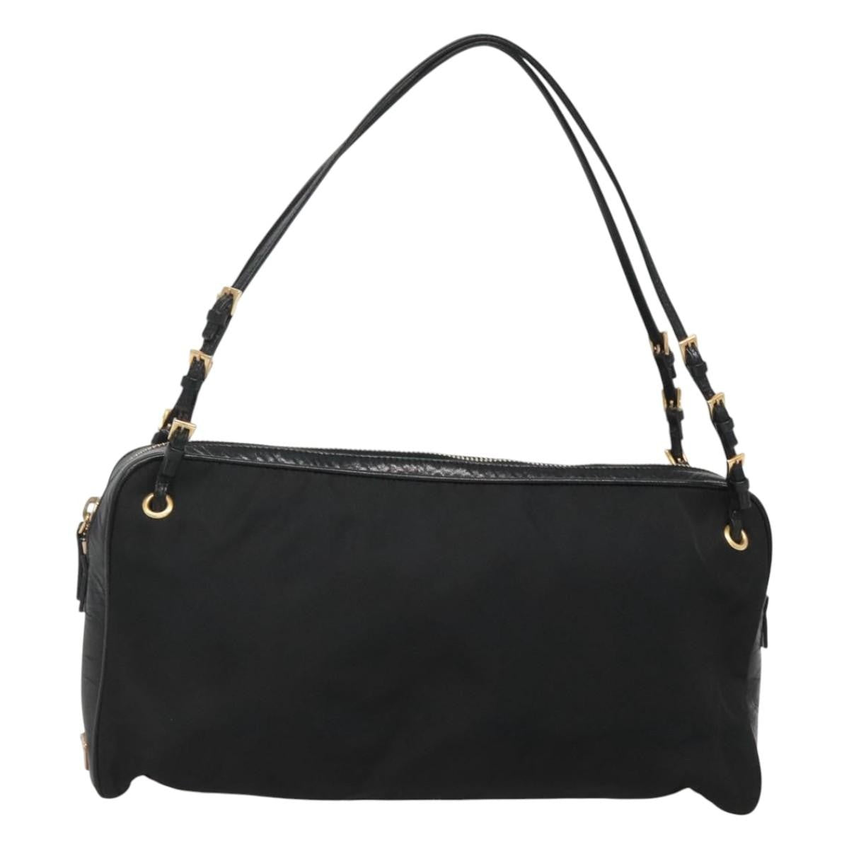 Prada SHOULDER BAG NYLON BLACK GOLD medium