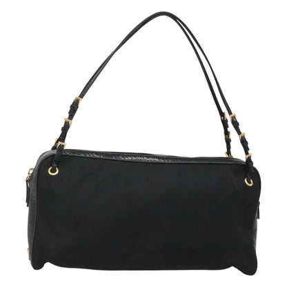 Prada SHOULDER BAG NYLON BLACK GOLD medium