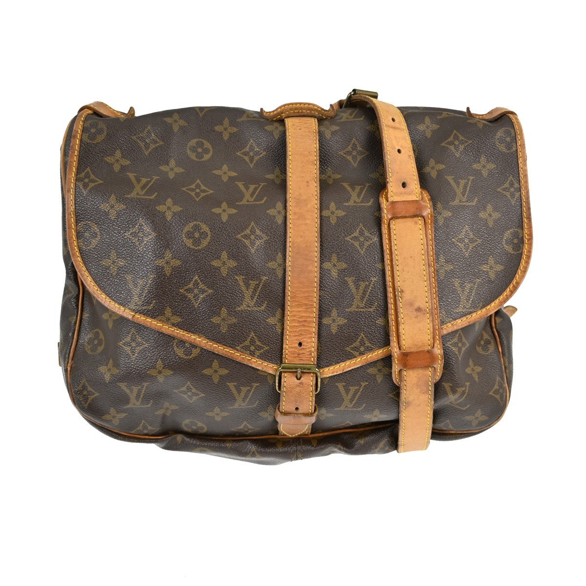 Louis Vuitton Saumur Handbag Monogram Canvas 35