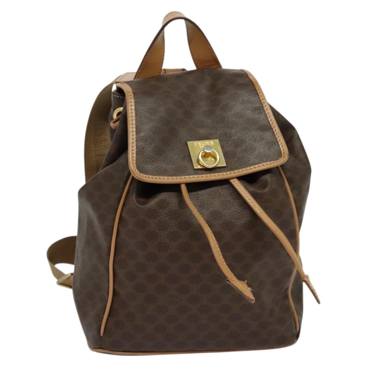 Celine Vintage Macadam Backpack Canvas and Leather Product Image