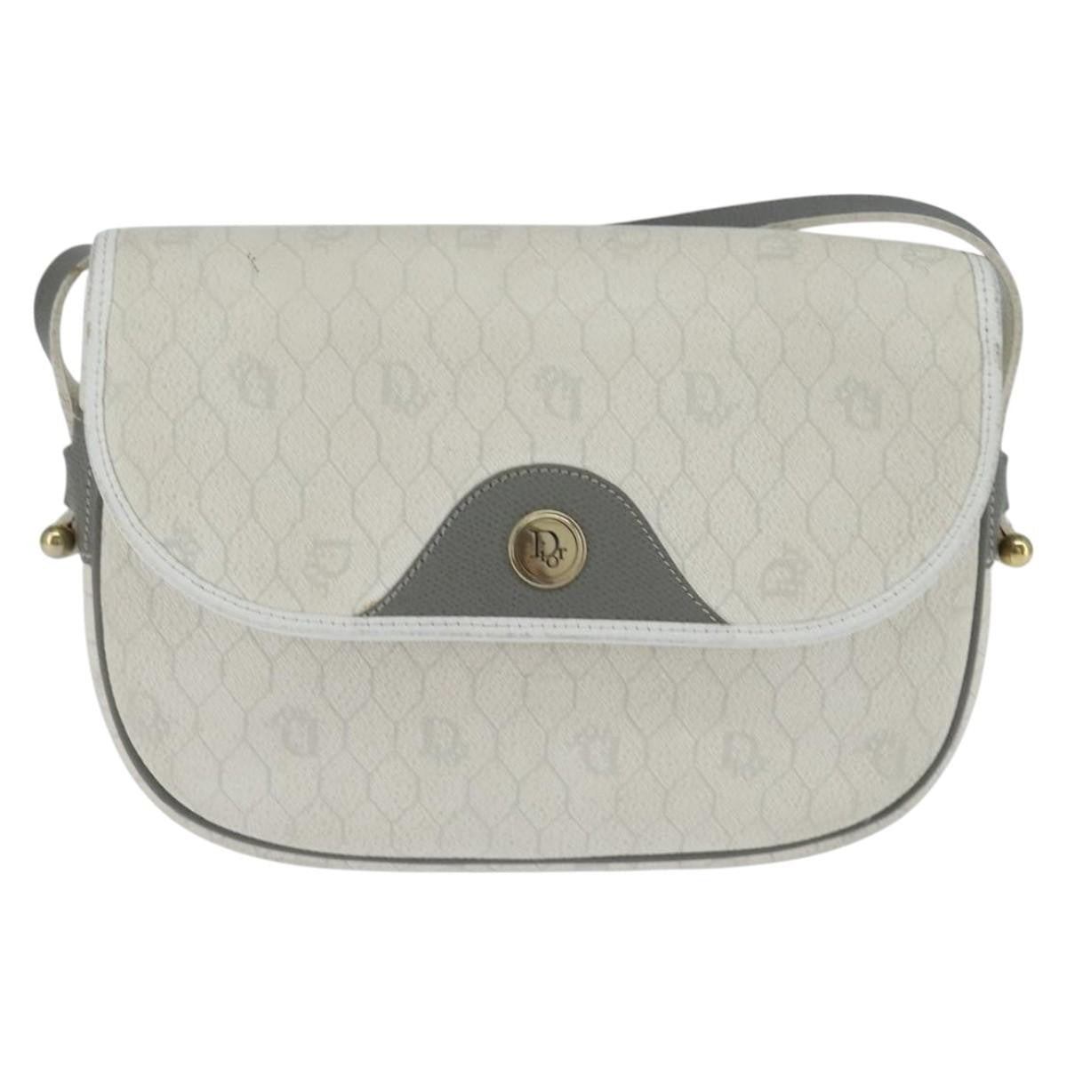 Christian Dior Vintage Honeycomb Flap Crossbody Bag Canvas and Leather Product Image