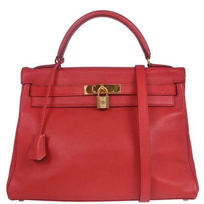 Hermes Kelly Red Swift with Gold Hardware 32