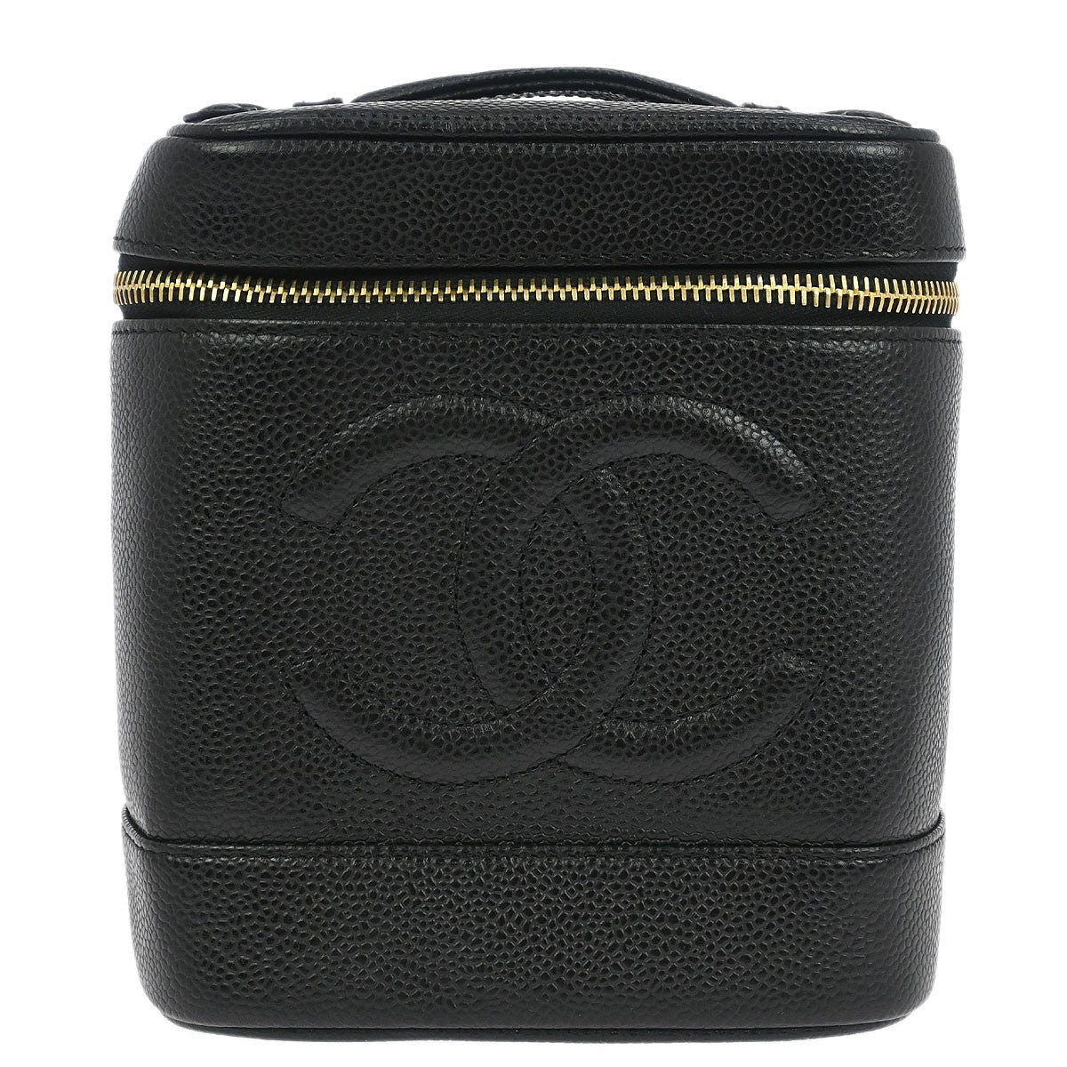 Chanel Vintage Timeless Cosmetic Case Caviar Small