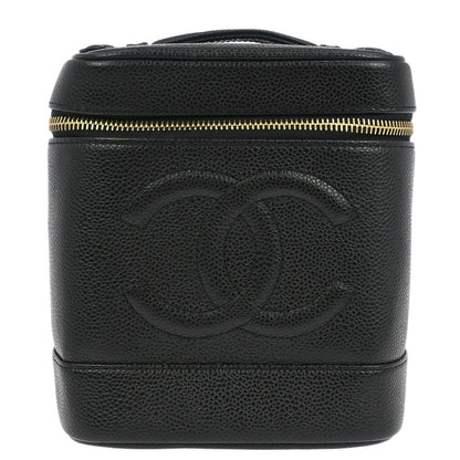 Chanel Vintage Timeless Cosmetic Case Caviar Small