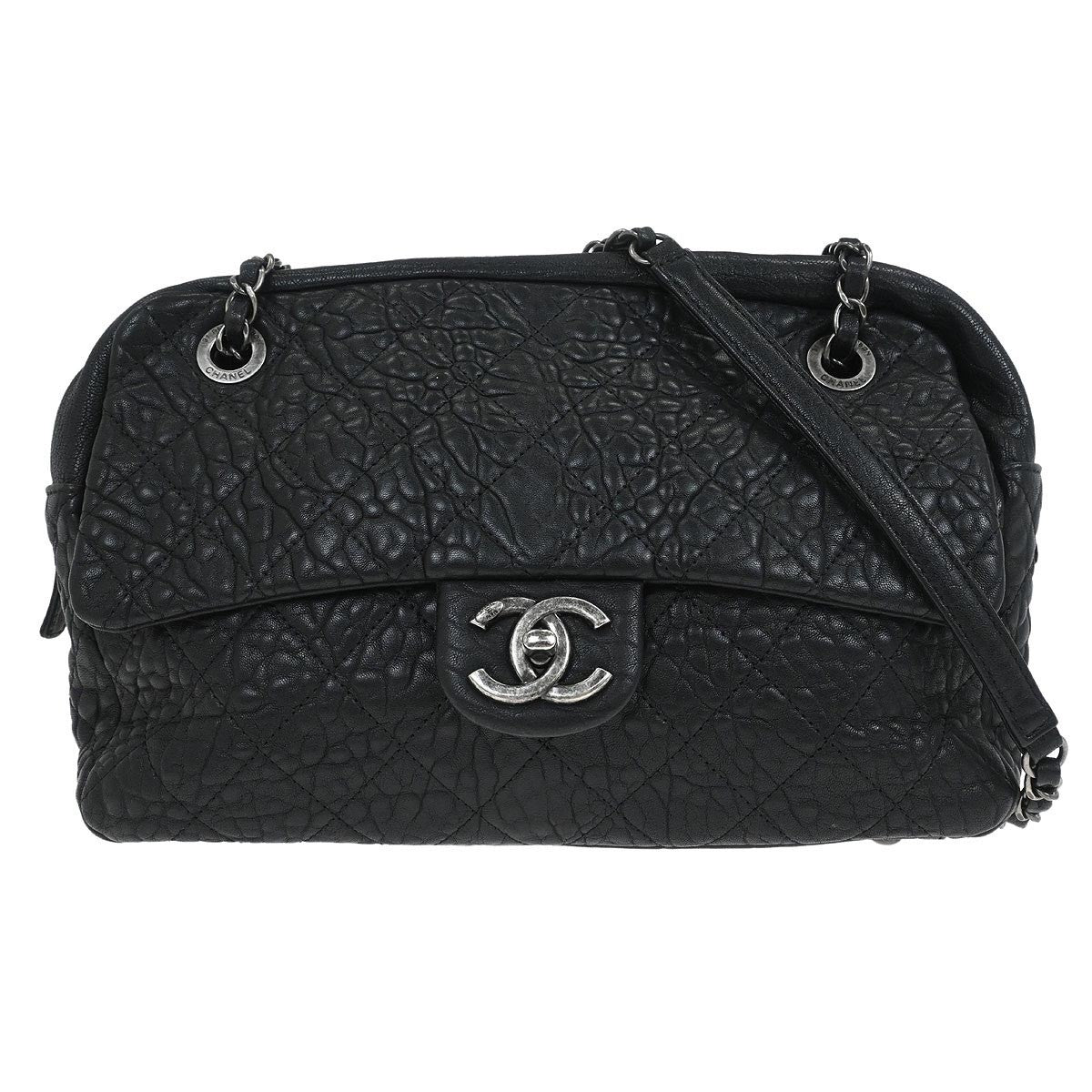 Chanel Chanel Matelassé Cuir Noir Black leather large