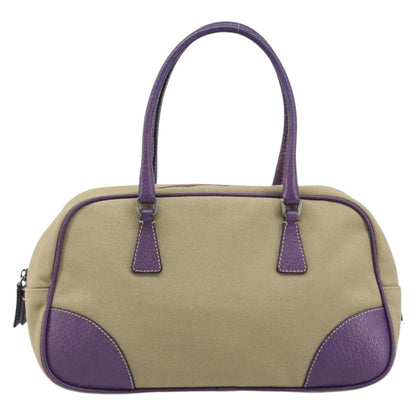 Prada Bowler Canvas with Leather Medium