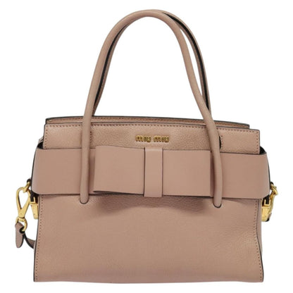 Miu Miu Madras Fiocco Bow Tote Leather Small