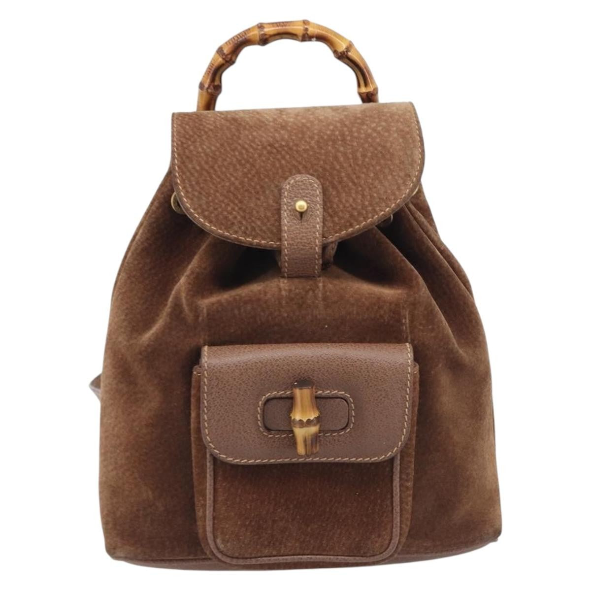 Gucci Vintage Bamboo Suede Mini