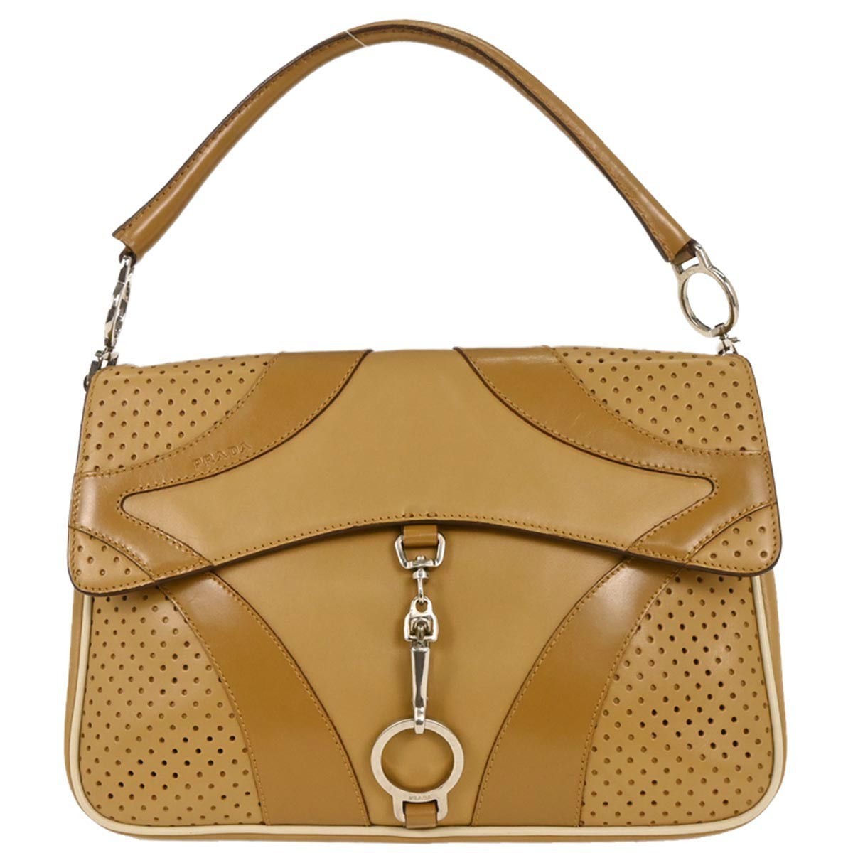 Prada Vitello Drive Handbag Leather Product Image
