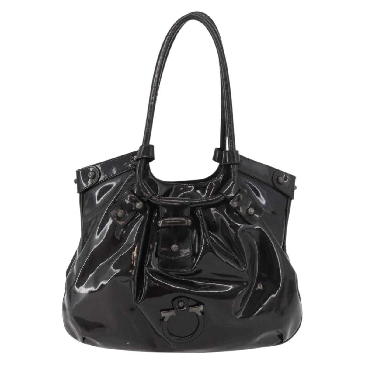 Salvatore Ferragamo Gancini Patent Leather Product Image