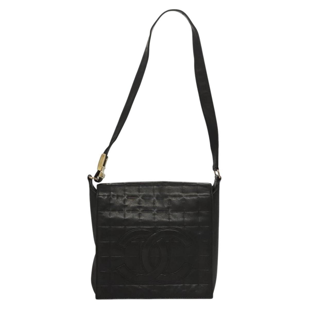 Chanel Chocolate Bar CC Quilted Leather Small