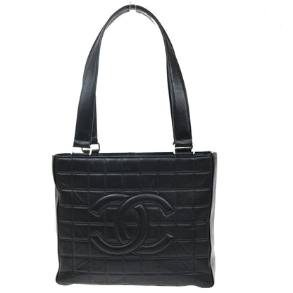 Chanel Chocolate Bar CC Tote Quilted Leather Small
