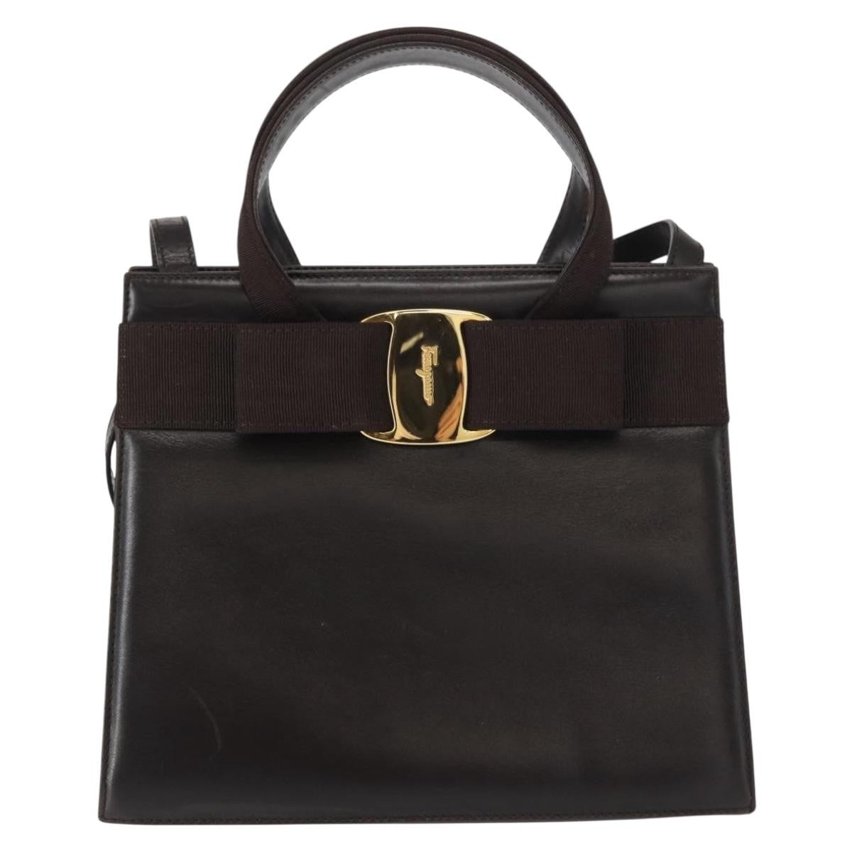Salvatore Ferragamo Convertible Vara Bow Tote Leather Small