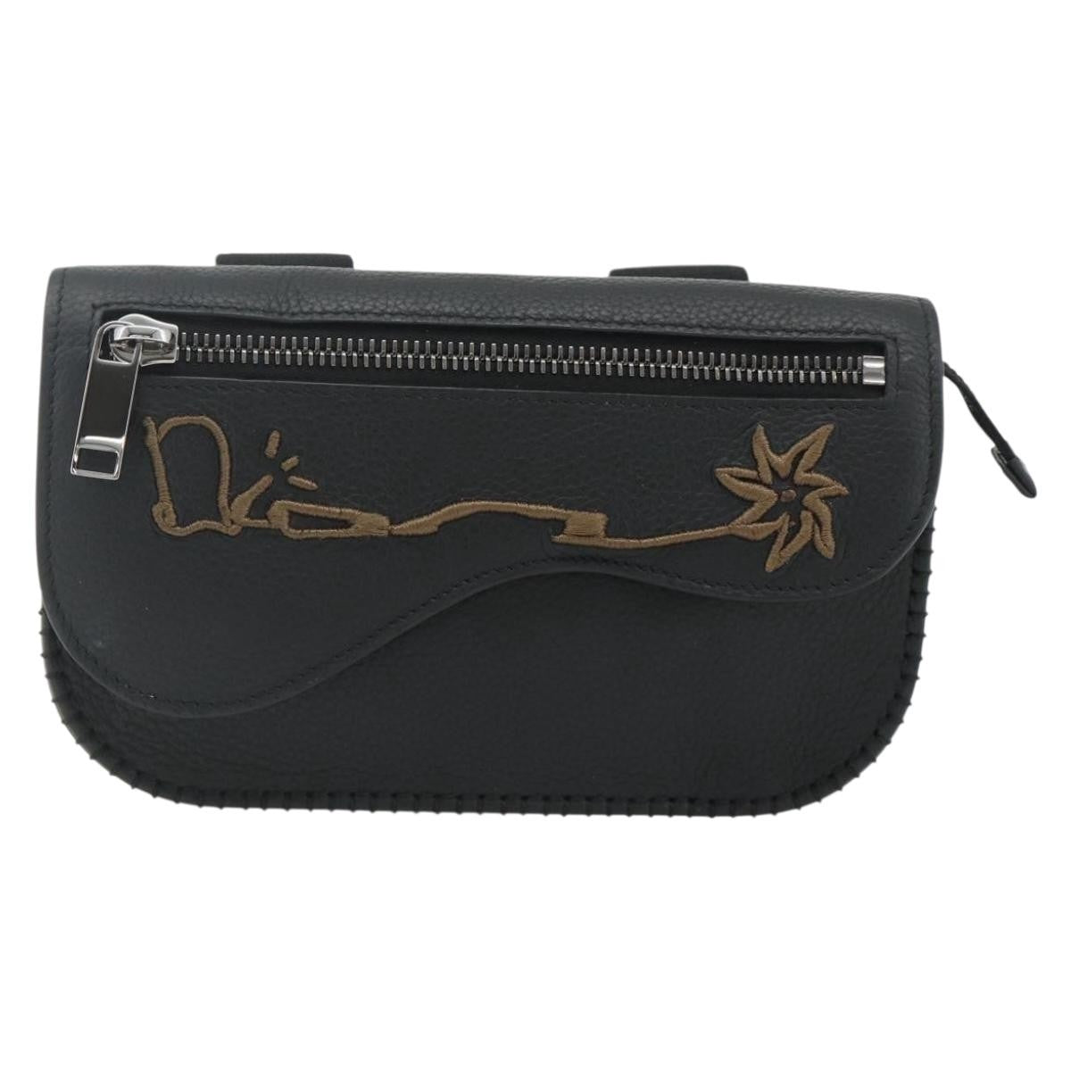 Christian Dior Saddle Pouch Belt Leather Product Image