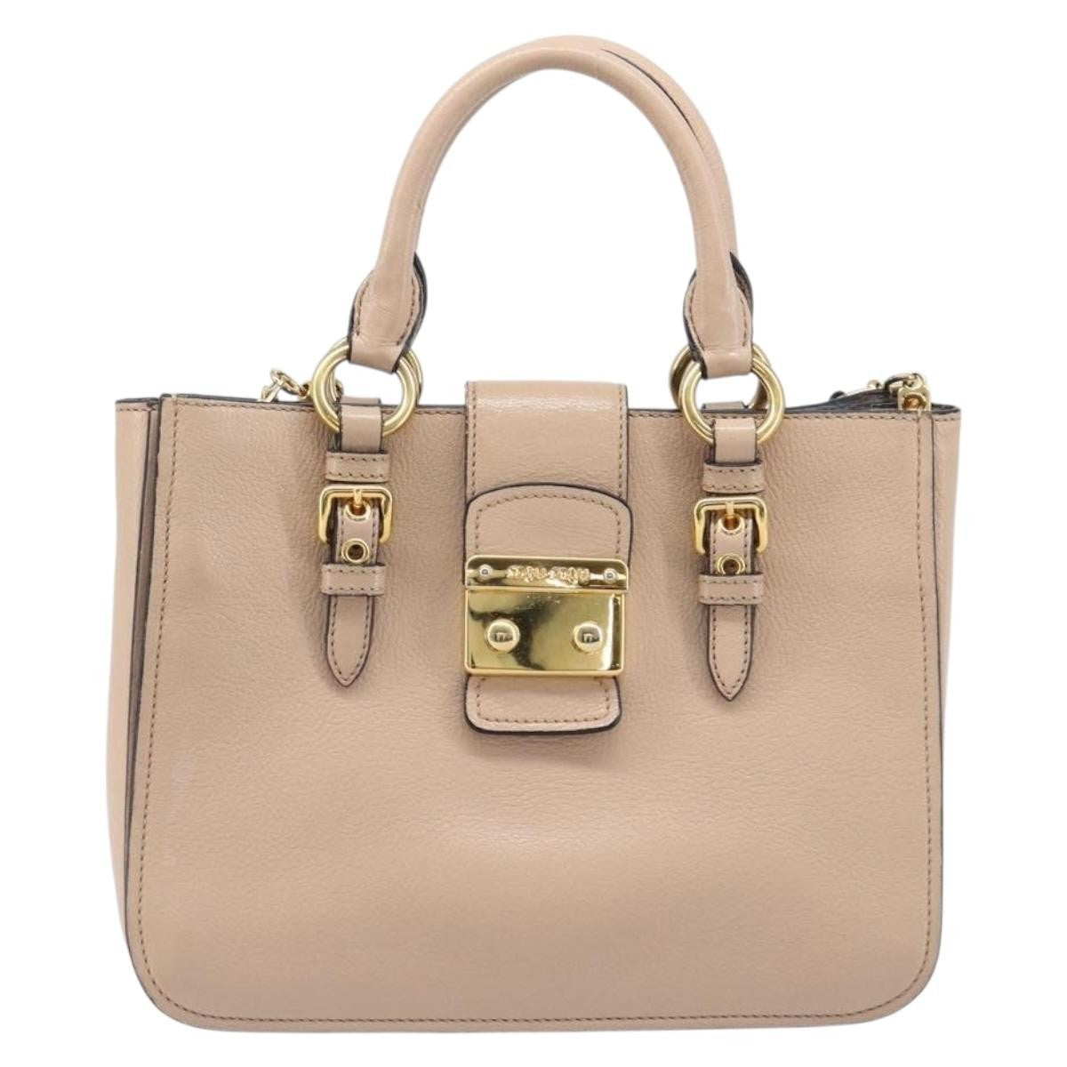 Miu Miu Madras Convertible Lock Leather Medium