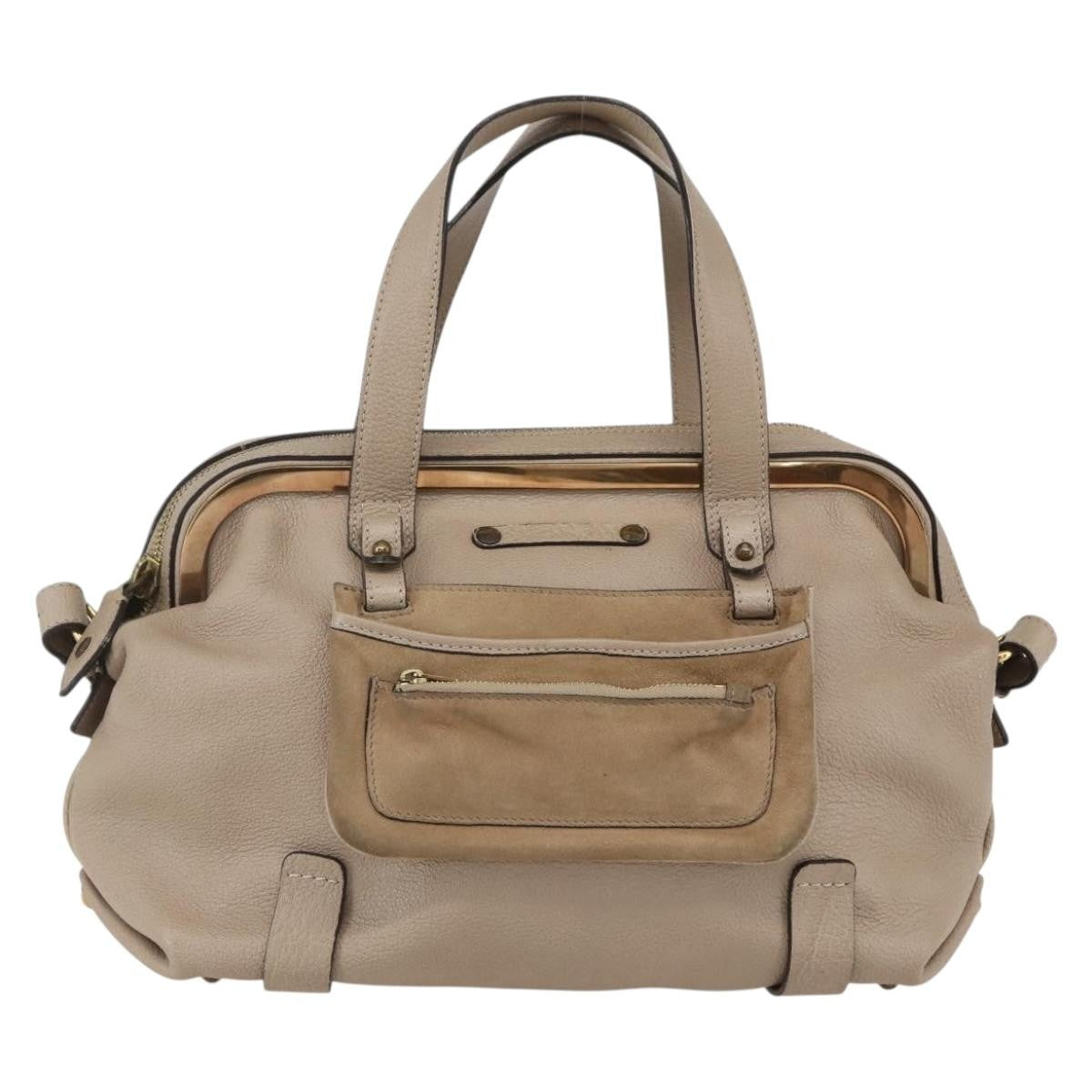 Chloe Abby Convertible Frame Satchel Leather with Suede Product Image