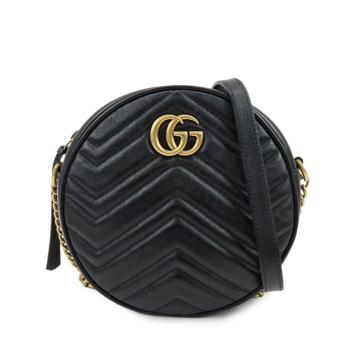 Gucci GG Marmont Round Matelasse Leather Mini